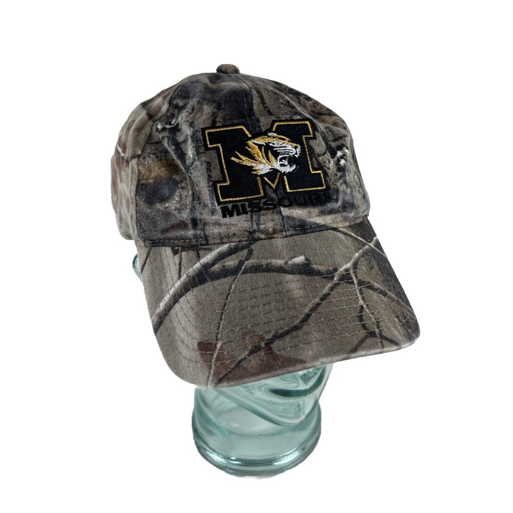 University Of Missouri Mizzou Camouflage Camo Baseball Hat Ball Cap Embroidered